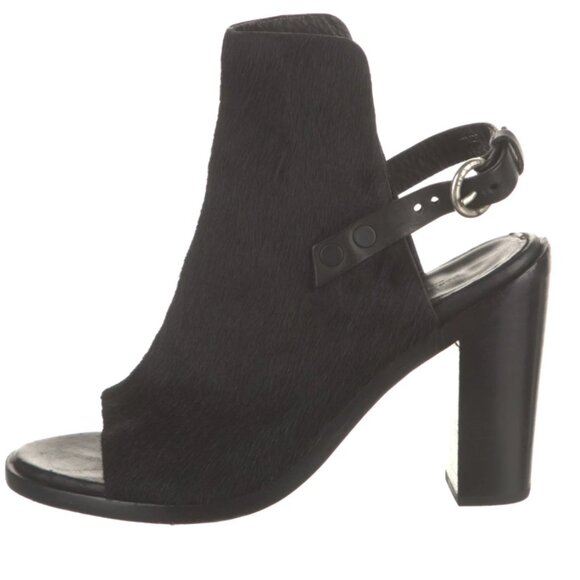 Rag & Bone Wyatt Calf Hair Slingback Heeled Sandal in Black - Picture 16 of 16